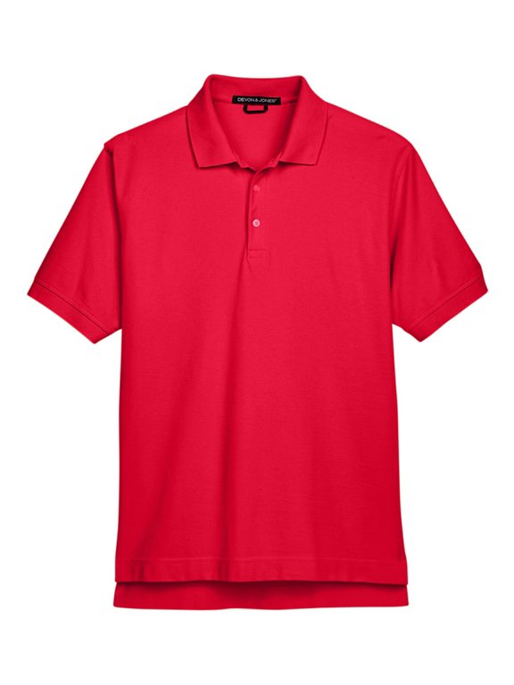 Men's Pima Piqué Short-Sleeve Polo - RED - XS