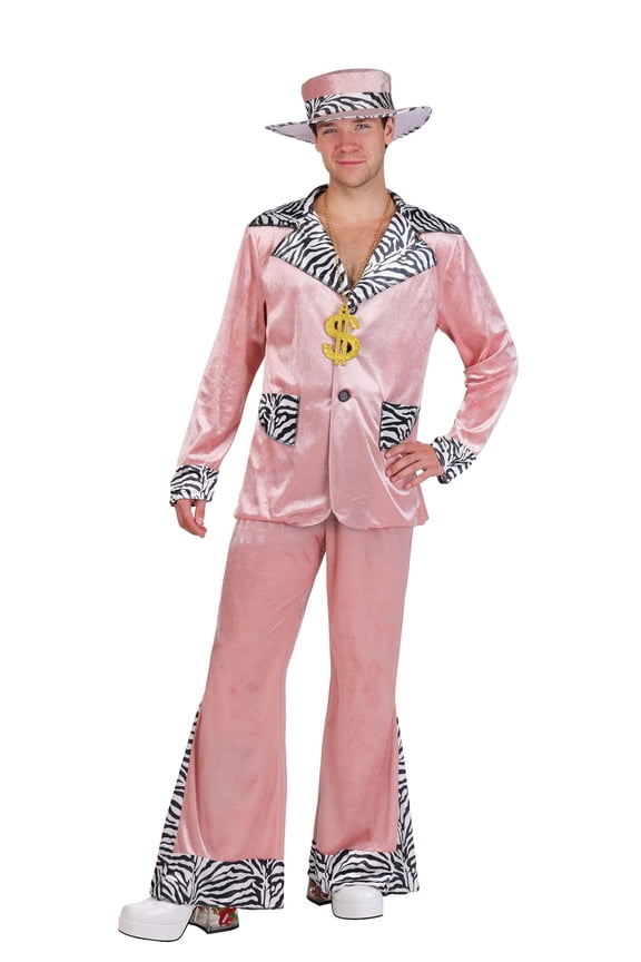 Men's Pink 70's Suit Costume