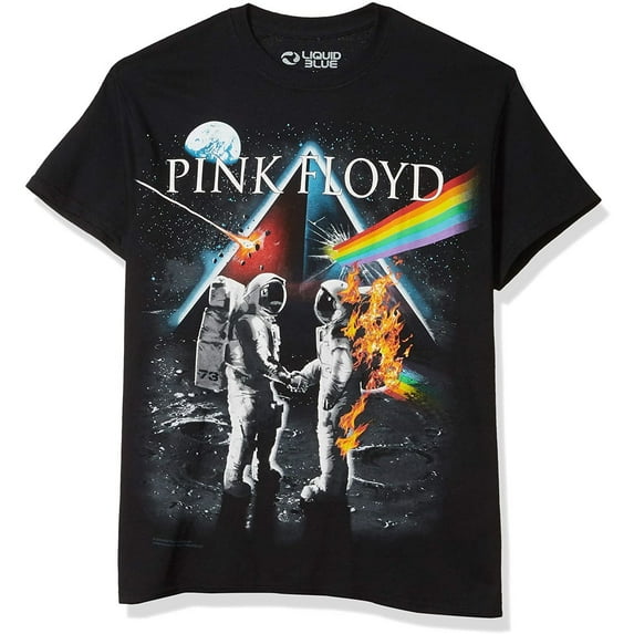 Men's Pink Floyd Bright Side Of The Moon Slim Fit T-shirt XX-Large Black