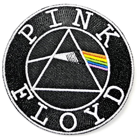 Men's Pink Floyd Circle Logo Embroidered Patch Black