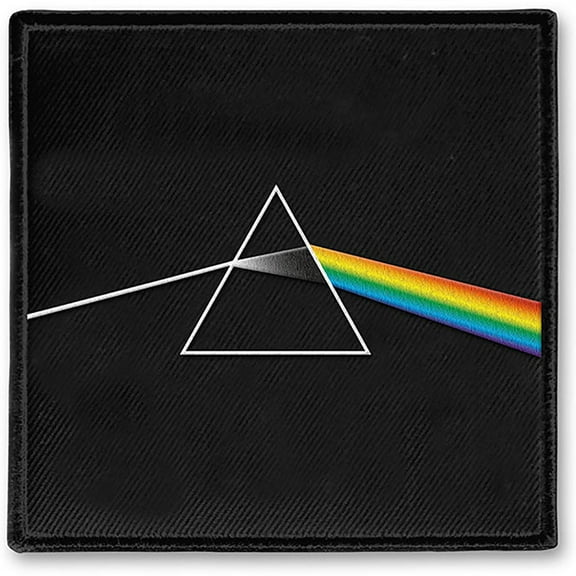 Men's Pink Floyd Dark Side of the Moon Album Cover Woven Patch Black