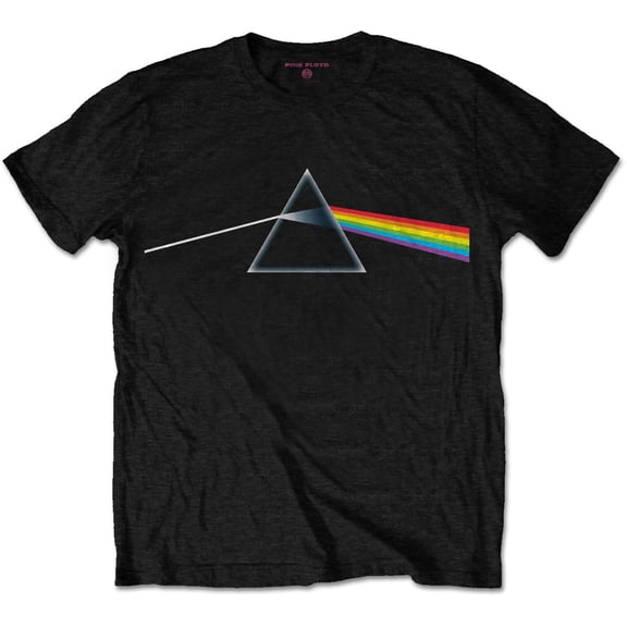 Men's Pink Floyd Dark Side of the Moon Album Slim Fit T-shirt Small Black