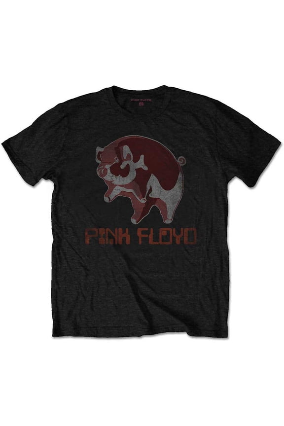 Men's Pink Floyd Ethnic Pig Slim Fit T-shirt Medium Black