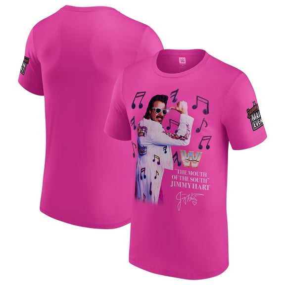 Men's Pink Jimmy Hart Saturday Night's Main Event Superstar T-Shirt