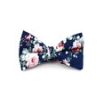 thumbnail image 1 of Men’s Pink Roses of Spring Navy Cotton Boxed Banded Bow Tie, 1 of 2