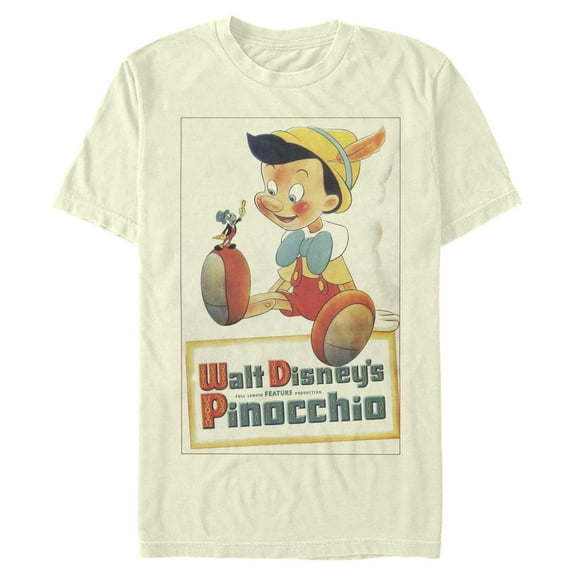 Men's Pinocchio Retro Movie Poster  Graphic T-Shirt