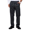 thumbnail image 1 of Men's Pinstripe Dress Pants - Button Waist for Office Wear & Formal Occasions Black 3XL, 1 of 3