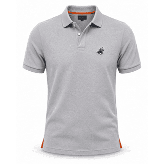 Men’s Pique Polo Shirt Cotton Short Sleeve Collared Golf Polo Soft Breathable Casual Work Shirt