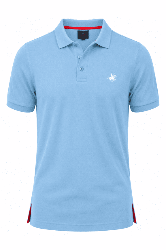 Men’s Pique Polo Shirt Cotton Short Sleeve Collared Golf Polo Soft Breathable Casual Work Shirt