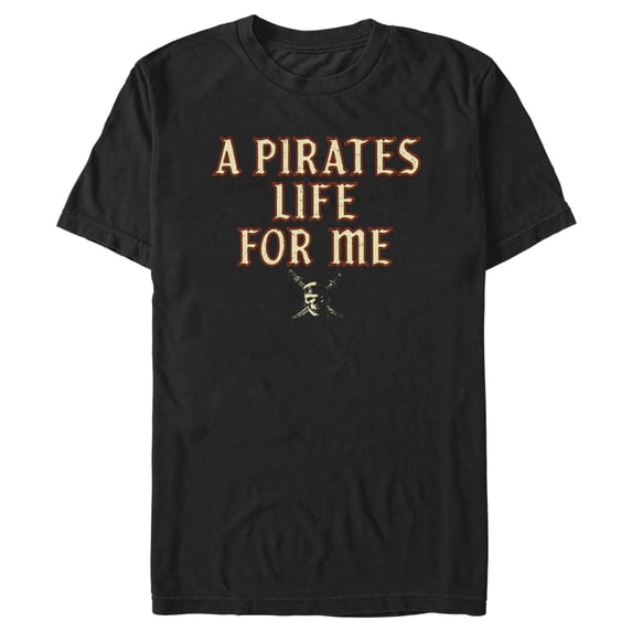 Men's Pirates of the Caribbean: Curse of the Black Pearl A Pirates Life for Me Graphic Tee Black Large