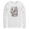 thumbnail image 1 of Men's Pirates of the Caribbean: Curse of the Black Pearl Jack Sparrow Distressed Skull Poster  Long Sleeve Shirt White Medium, 1 of 4