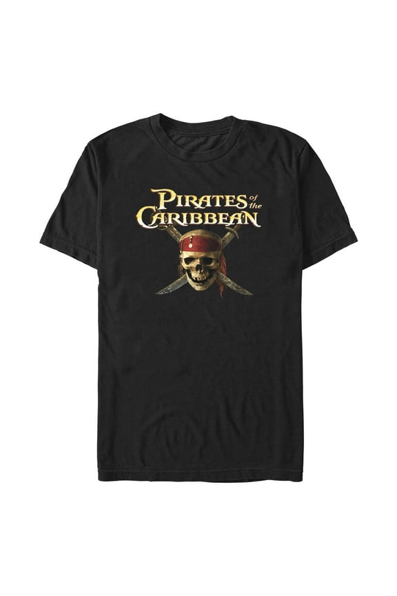 Men's Pirates of the Caribbean: Curse of the Black Pearl Pirates Skull Cross  Graphic T-Shirt