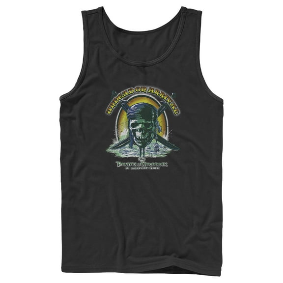 Men's Pirates of the Caribbean: On Stranger Tides Undead on Arrival Skull Logo  Tank Top Black Small