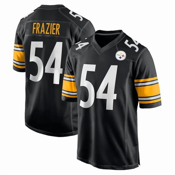 Men's Pittsburgh Frazier 54 Black Stitched T-Shirts Sports Player Game Top, X-Large