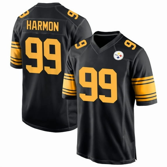 Men's Pittsburgh Harmon 99 Black Alternate Stitched T-Shirts Sports Player Game Top, XX-Large