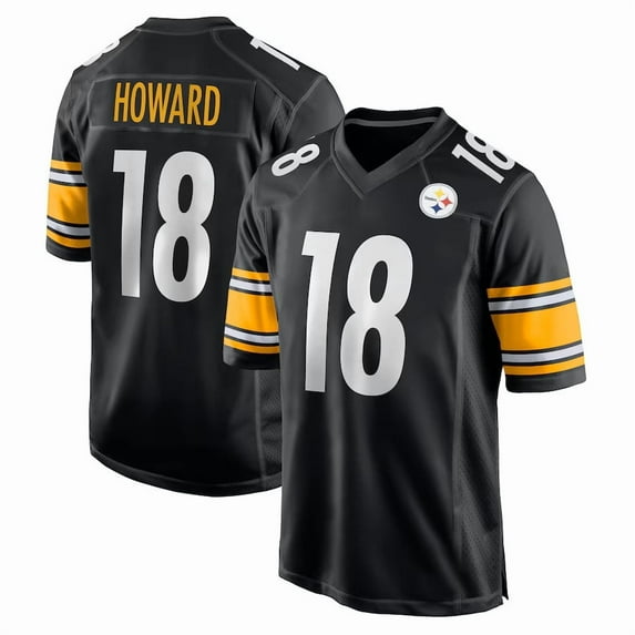 Men's Pittsburgh Howard 18 Black Stitched T-Shirts Sports Player Game Top, X-Large