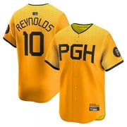 KUKUGALA Men's Pittsburgh_Pirates #10 Bryan Reynolds Gold 2023 City Connect Regatta Roberto Clemente Baseball Jersey