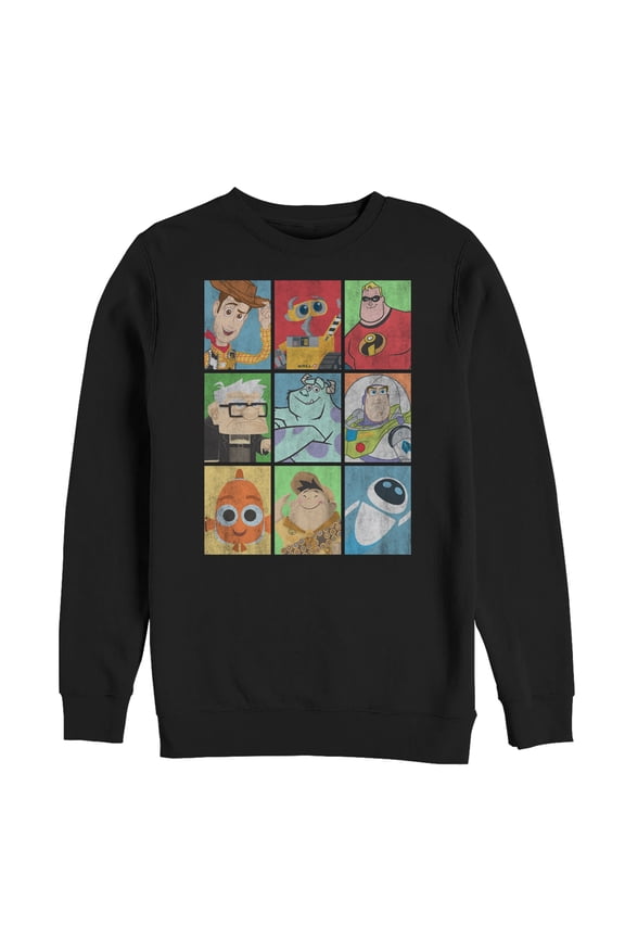 Men's Pixar Character Bingo  Sweatshirt Black Small