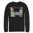 thumbnail image 1 of Men's Pixar Character Periodic Table  Long Sleeve Shirt Black Large, 1 of 3