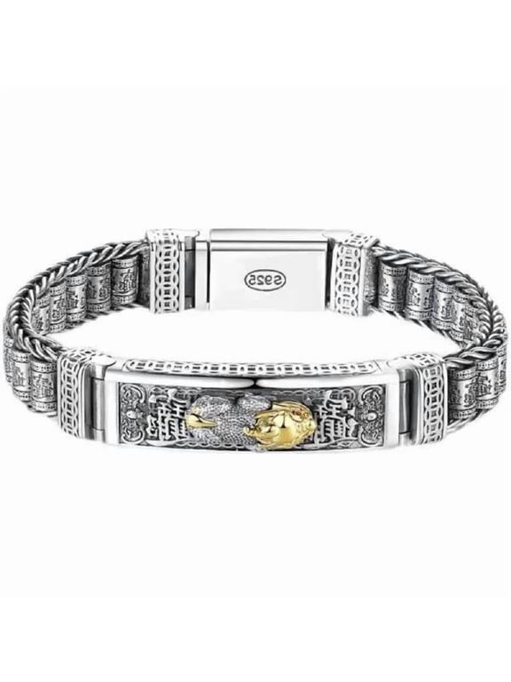 Men's Pixiu Bracelet | Rotatable Lucky Money Bead Wristband | Feng Shui Wealth Attraction Jewelry, Father's Day Gift for Him
