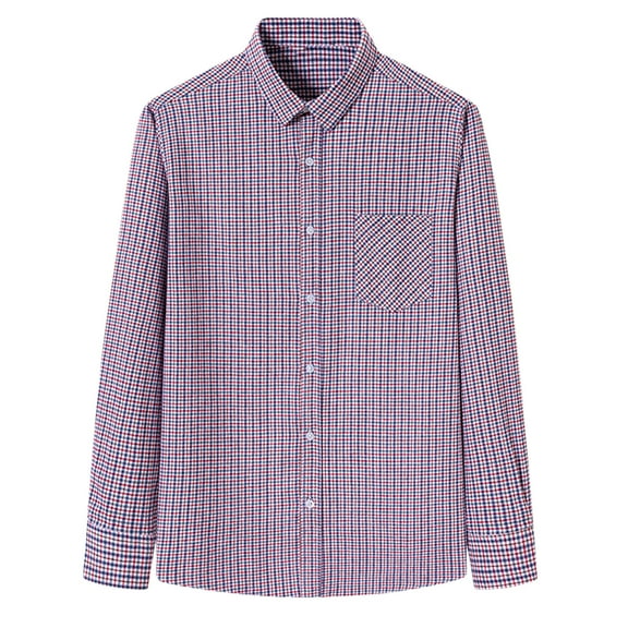BVnarty Plaid Shirts for Men Plaid Casual Button-down Shirt Long Sleeve Turndown Collar Blouse for Daily Wear, Stylish and Versatile Fashion Top