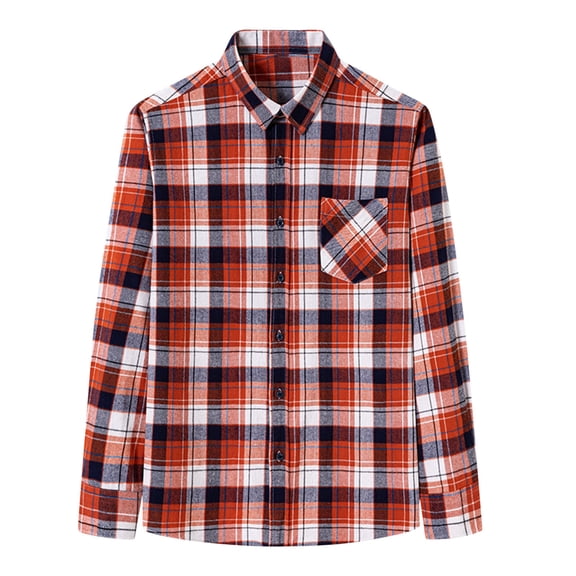 BVnarty Plaid Shirts for Men Plaid Casual Button-down Shirt Long Sleeve Turndown Collar Blouse for Daily Wear, Stylish and Versatile Fashion Top