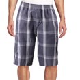 thumbnail image 1 of Men's Plaid Checkered Multi Pocket Elastic Waist Lightweight Casual Cargo Shorts (11 Light Grey/White, 2XL), 1 of 3