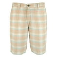 thumbnail image 1 of Men's Plaid De Leon Reversible 10-Inch Linen Shorts-SK-30, 1 of 1