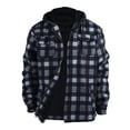 thumbnail image 1 of Men’s Plaid Flannel Hoodie Jacket, Sherpa Lined Full Zip Winter Flannel Jacket for Men, 1 of 9
