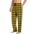 thumbnail image 1 of Men's Plaid Pajama Pants Soft Lightweight Lounge Pants with Pockets & Drawstring Casual Gingham Sleep Bottoms, 1 of 6