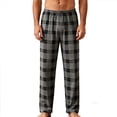 thumbnail image 1 of Men's Plaid Pajama Sleep Pant Elastic Waist Pj Bottoms Loungewear Cozy Casual Sleepwear, 1 of 5