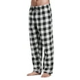 thumbnail image 1 of Men's Plaid Pajamas Pants Big And Tall Bottoms Black White Pants Cotton Baggy Holiday Plaid Pants Sleeping Loungewear, 1 of 9