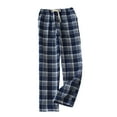 thumbnail image 1 of Men's Plaid Pajamas Pants Nightwear Wide Leg Homewear Comfort Sleepwear Straight Drawstring Casual Trousers, 1 of 2