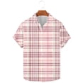 thumbnail image 1 of Men's Plaid Tshirts Top Casual Blouse Short Sleeve Summer Shirts Trendy Vacation Button Shirt Tops Comfy Lightweight Clothing, 1 of 4