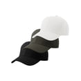 thumbnail image 1 of Men's Plain Baseball Cap Adjustable Curved Visor Hat-3P Black Charcoal White, 1 of 9