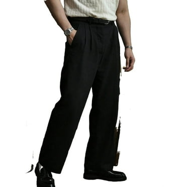 Men's Plain Black Suit Pants XXL (44)