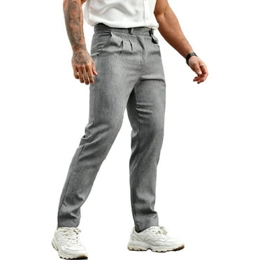 Men's Plain Grey Suit Pants XS (34)
