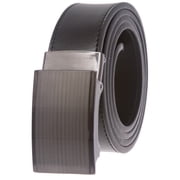 Mens Plain Leather Slide Dress Belt with Automatic Buckle