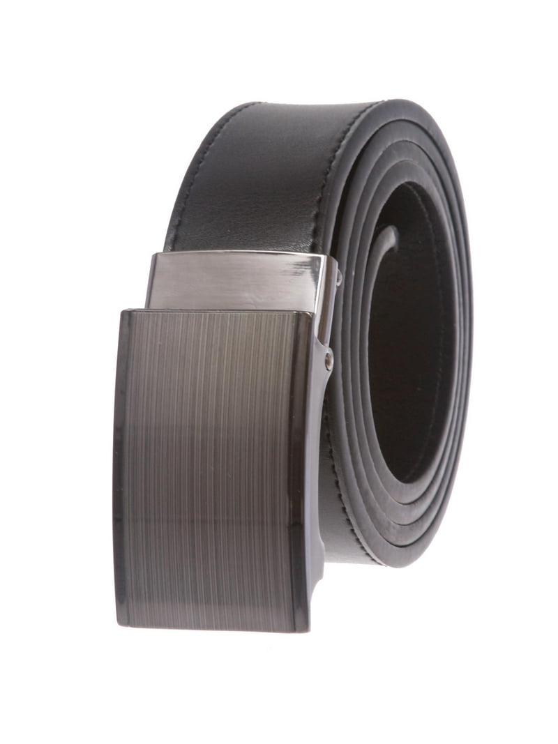 men's exact fit slide dress belt Men's Plain Leather Slide Dress Belt with Automatic Buckle