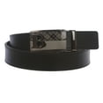 thumbnail image 1 of Men's Plain Leather Slide Ratchet Dress Belt with B Design Automatic Buckle, 1 of 3