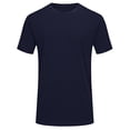 thumbnail image 1 of Men's Plain Round Neck Raglan Sleeve Short Sleeve T Shirt - Fitness Training, Breathable Nylon, Sporty Design - M-XXXXL, 1 of 2