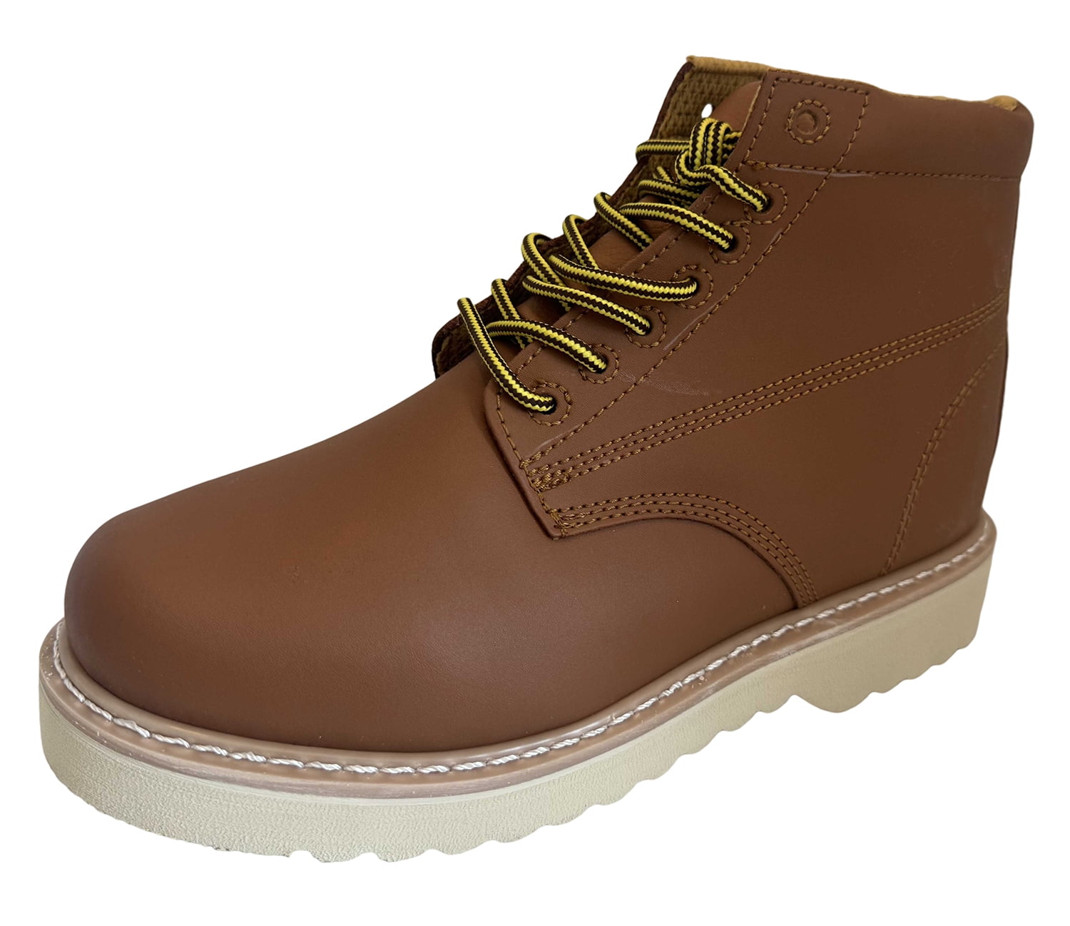 Men s Plain Toe Boots Lace Up Slip and Oil Resistant 6 inch Roofing Work boots