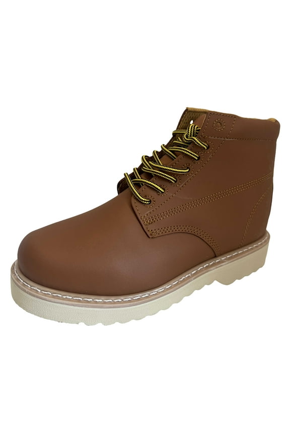 Men's Plain Toe Boots Lace Up Slip and Oil Resistant 6 inch Roofing Work boots