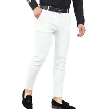 Men's Plain White Suit Pants S (36)