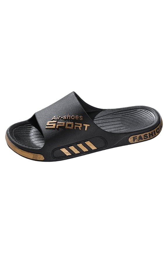 Men's Platform Sandals Wide Width Non Slip Slippers Lightweight Slip on Bathroom Shower Sandals Pool Beach Slides Gold Size 11