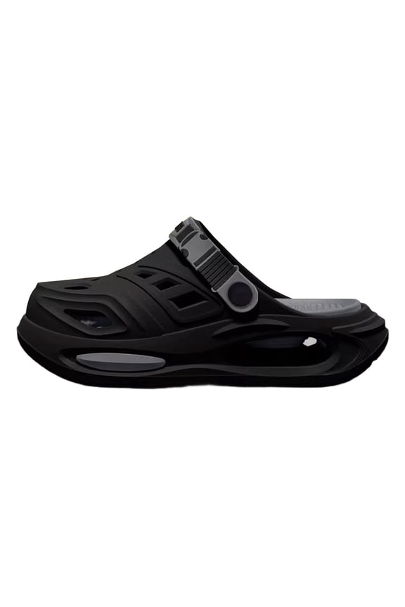 Men's Platform Slide Sandals with Arch Support 2026 Summer Fashion Breathable Hollow out Quick Drying Nonslip Casual Slip on Clogs for Beach Pool Black Size 9