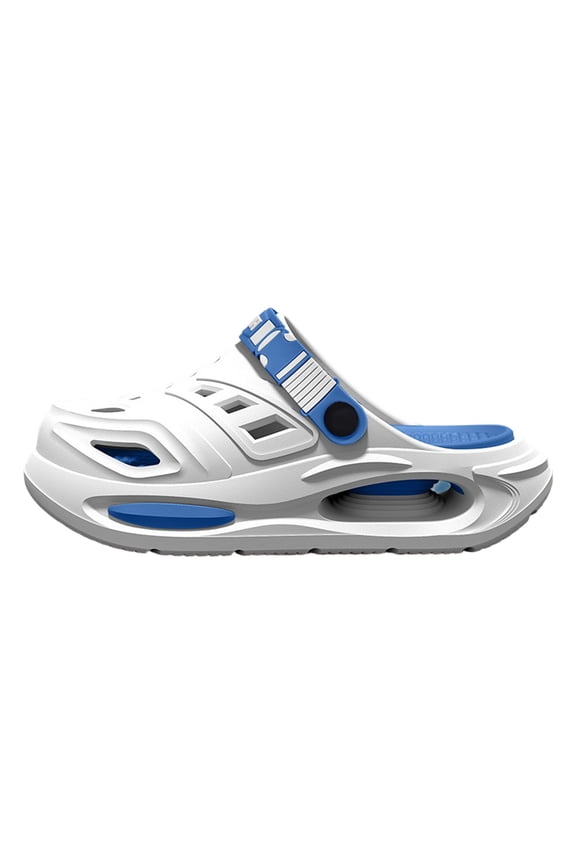 Men's Platform Slide Sandals with Arch Support 2026 Summer Fashion Breathable Hollow out Quick Drying Nonslip Casual Slip on Clogs for Beach Pool White Size 8