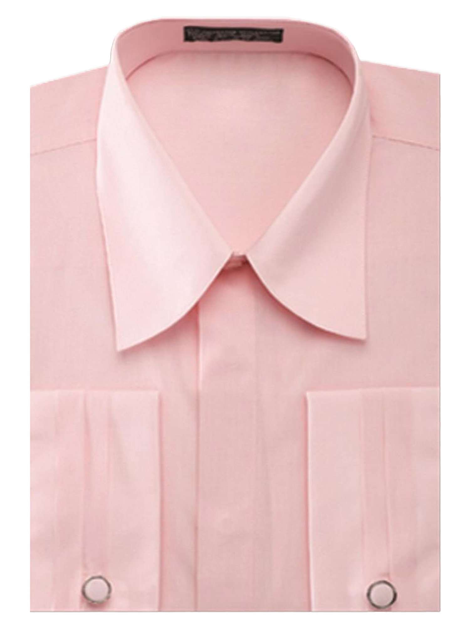 【2plan】Lovely Cuff Shirt Men's Pleated French Cuff Pat Riley Collar Dress Shirt with