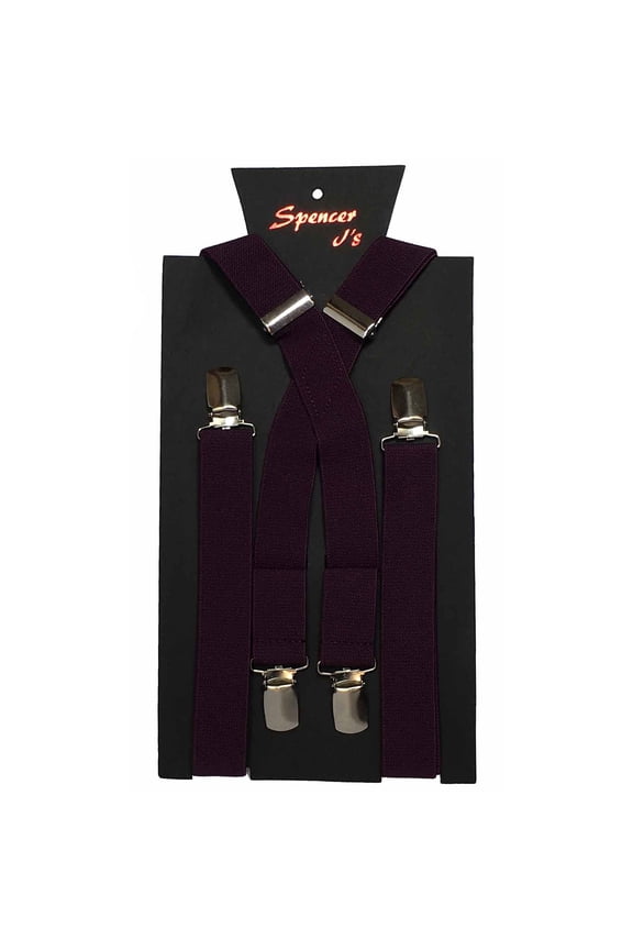 Men’s Plum Suspender ie in a variety of colors by Spencer J’s Signature Satin Collection
