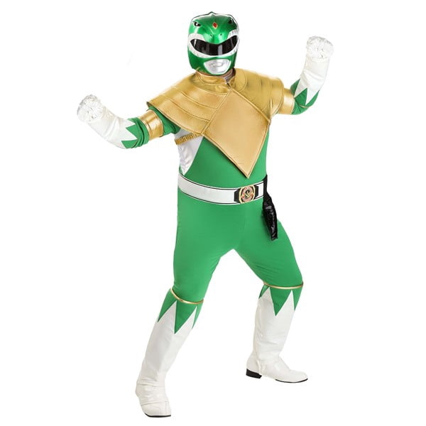 Men's Plus Size Authentic Power Rangers Green Ranger Costume | Power ...